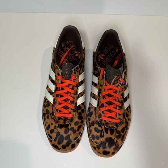 Leopard Print Women’s Sneakers with Orange Accents - Picture 9 of 14